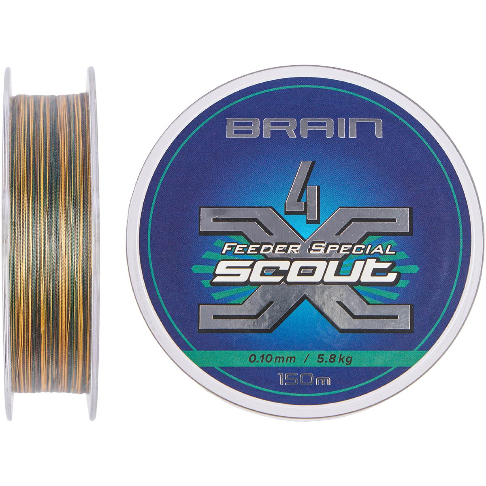 Шнур Brain Scout 4X 150m (camo) 0.148mm 8.6kg