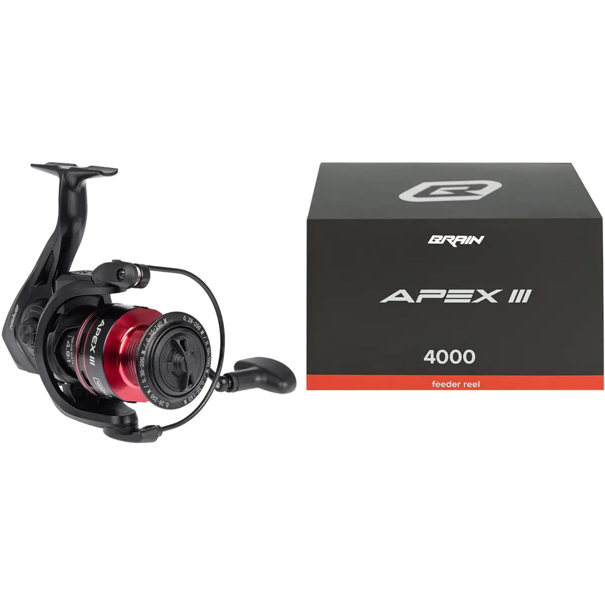 Котушка Brain Apex III Feeder 4000 5+1BB 4.9:1 Black