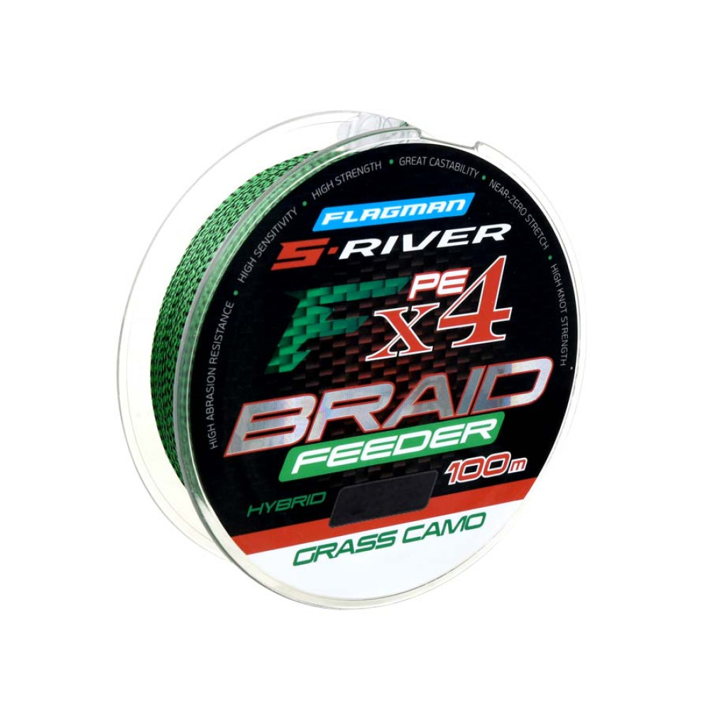 Шнур Flagman S-River Feeder Braid X4 100м 0.14мм