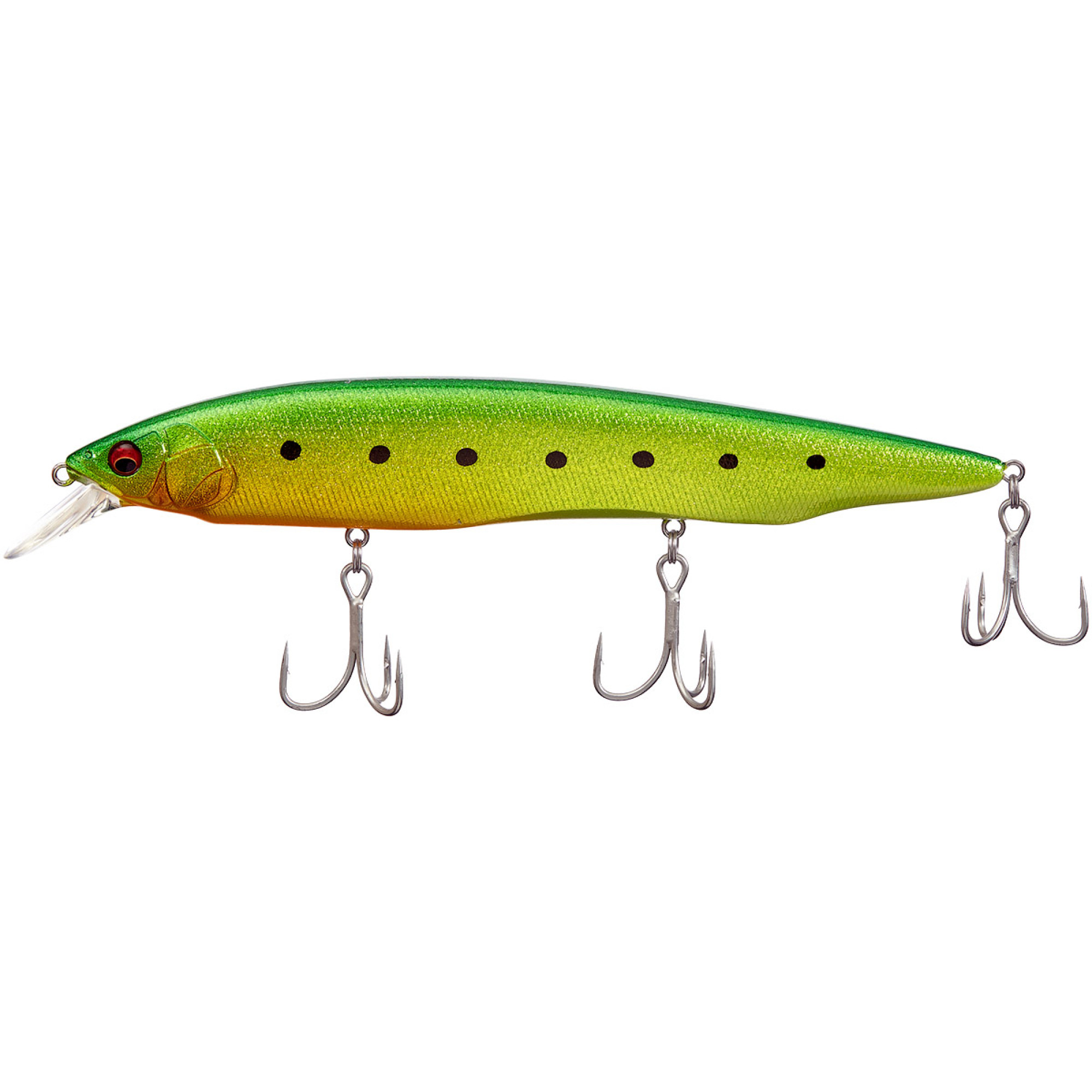 Воблер Megabass Kanata SW 160F 160mm 30.0g GLX Green Back Chart