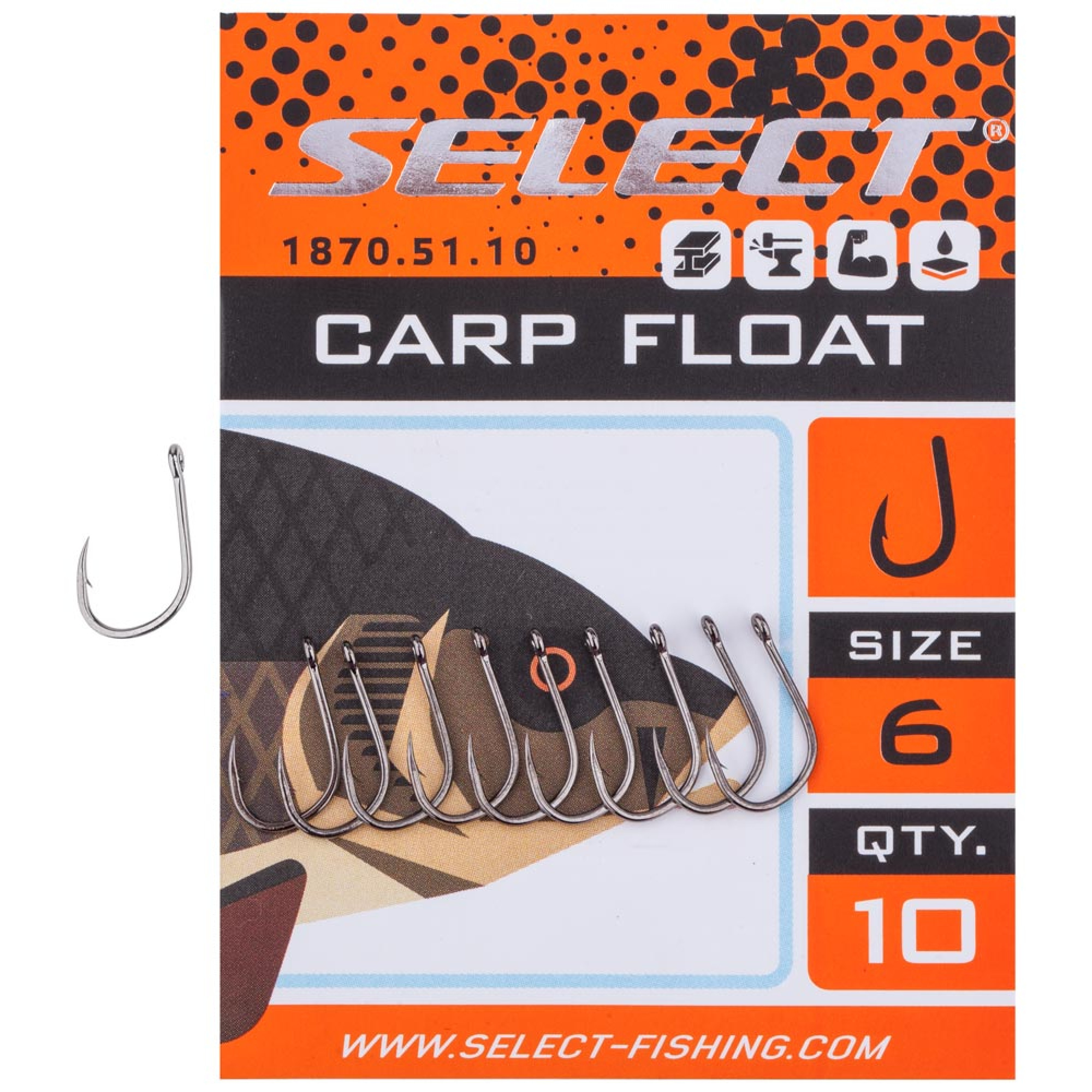 Гачок Select Carp Classic #10 (10 шт/уп)