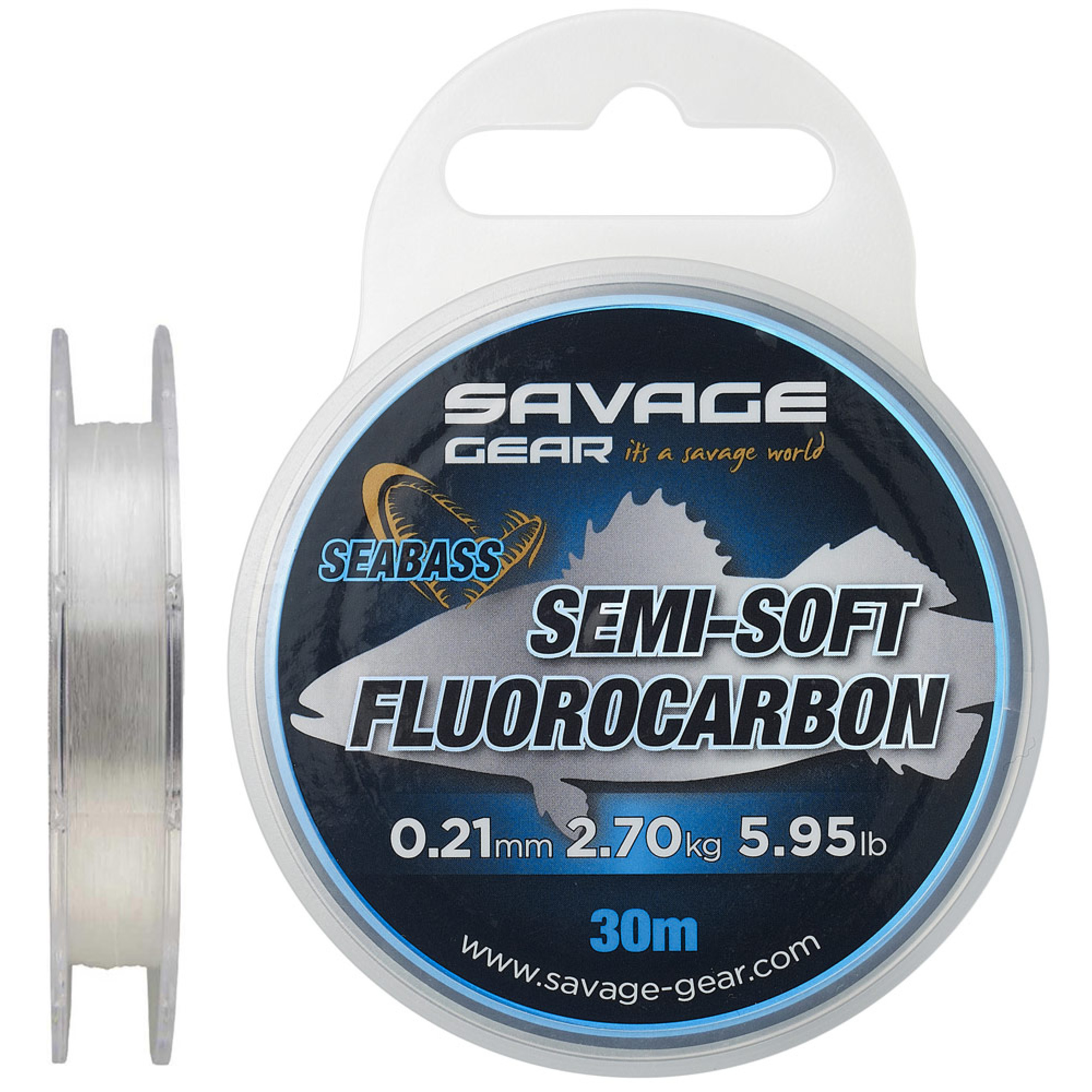 Флюорокарбон Savage Gear Semi-Soft Seabass 30m 0.25mm 3.66kg Clear
