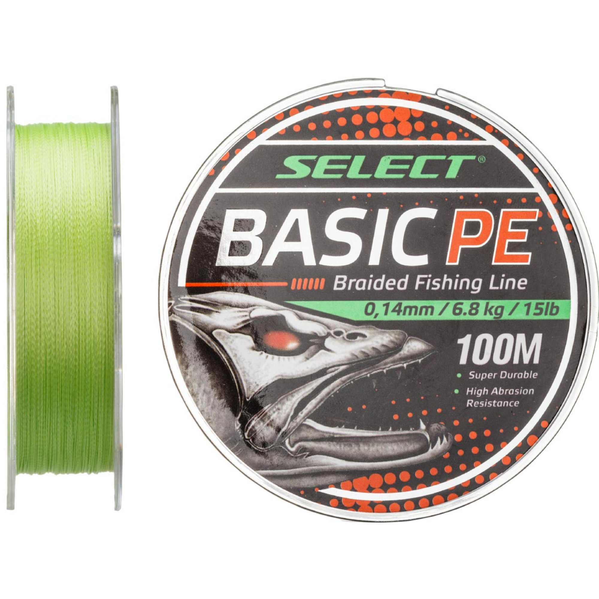 Шнур Select Basic PE 100m (салат.) 0.12 mm 12LB/5.6 kg