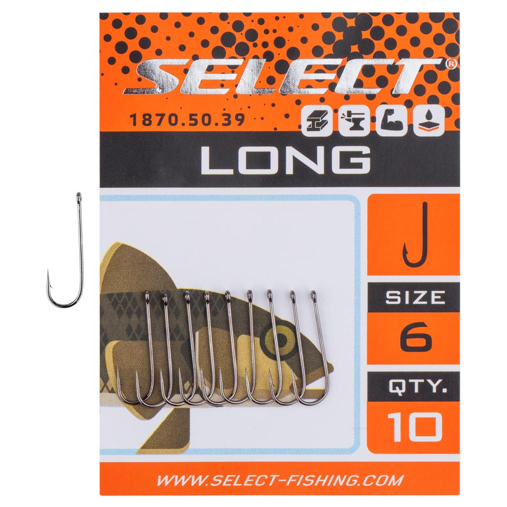Крючок Select Long #8 (10 шт/уп)