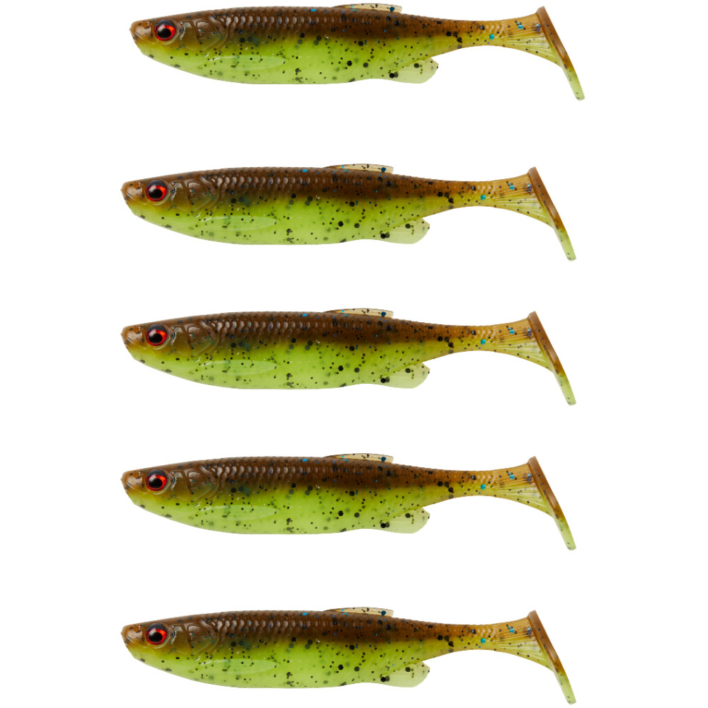Силикон Savage Gear Fat Minnow T-Tail 105mm 11.0g Chartreuse Pumpkin (5 шт/уп)
