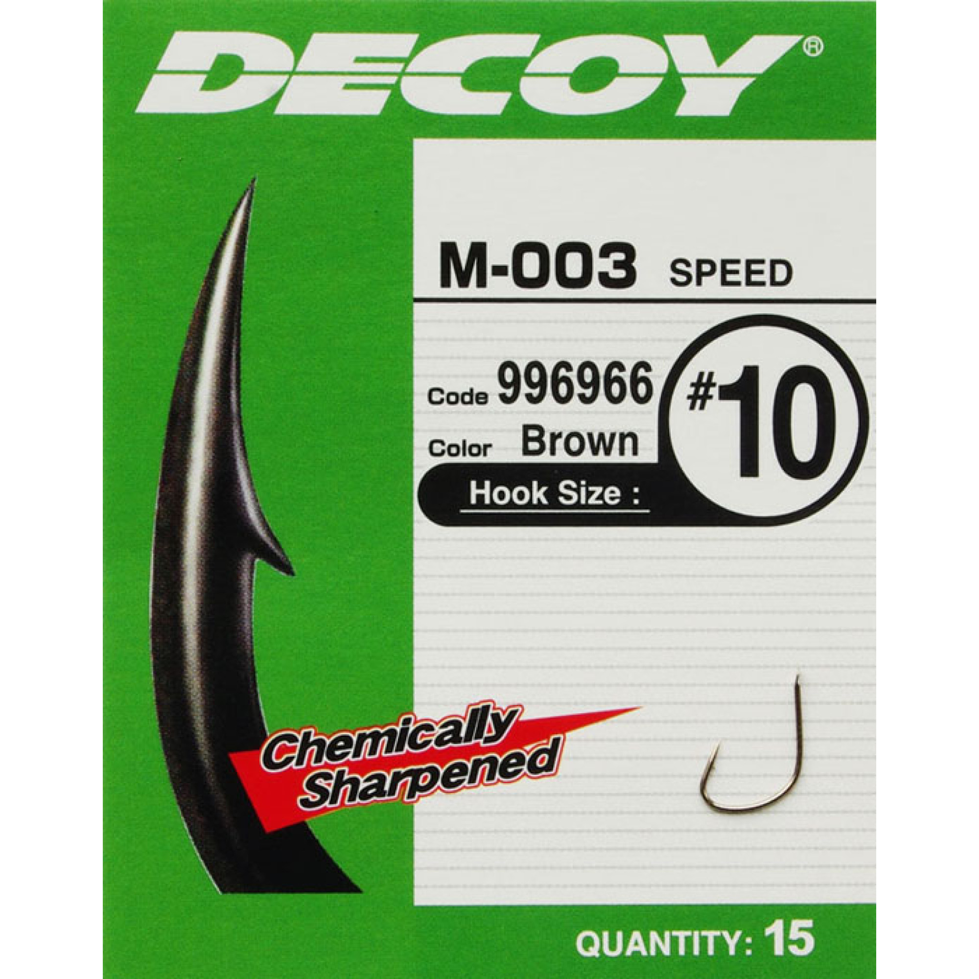Гачок Decoy M-003 Speed #9 (15 шт/уп)