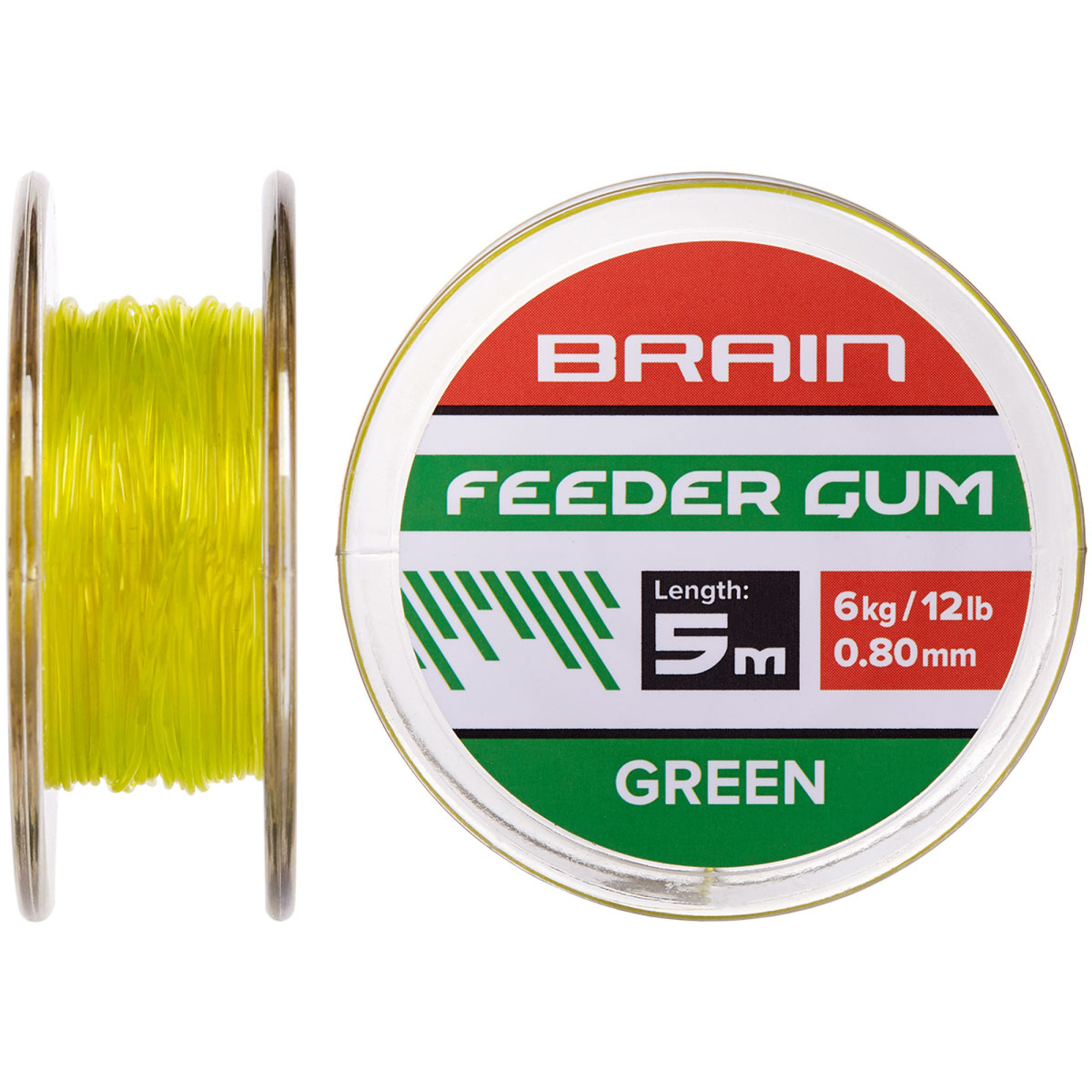 Фидергам Brain Feeder Gum 0.6mm 8lb/4kg (5m) ц:зеленый