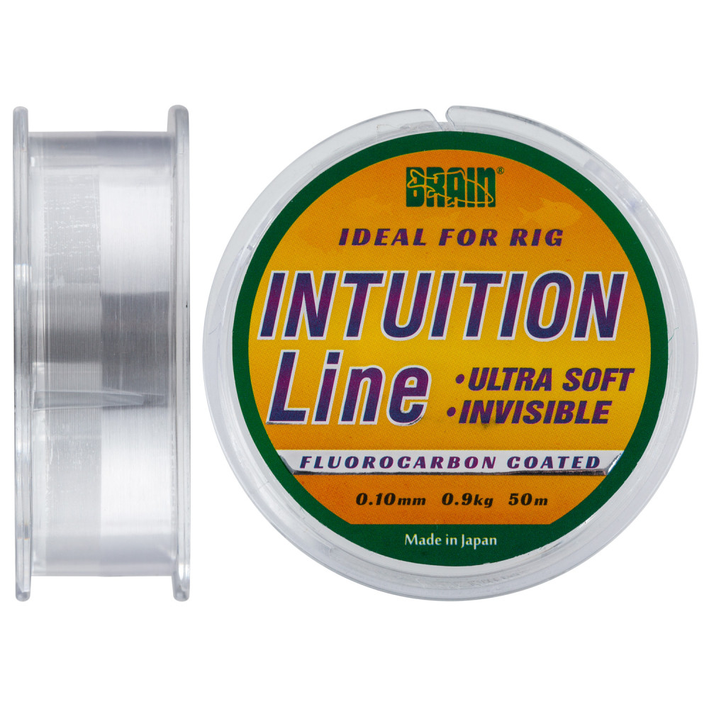 Леска Brain Intuition 50m 0,10 mm #0,35 0,9 kg 1,9 lb ц.: clear
