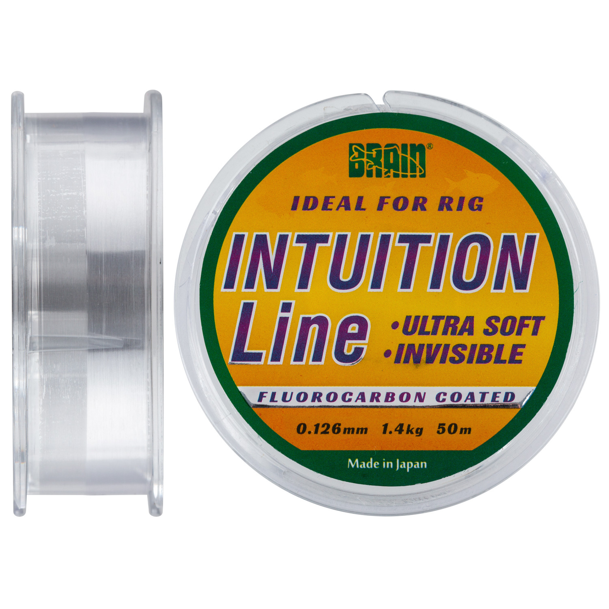 Леска Brain Intuition 50m 0,126 mm #0,6 1,4 kg 3,1 lb ц.: clear