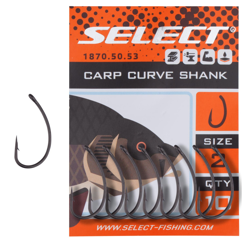 Крючок Select Carp Curve Shank #8 (10 шт/уп)