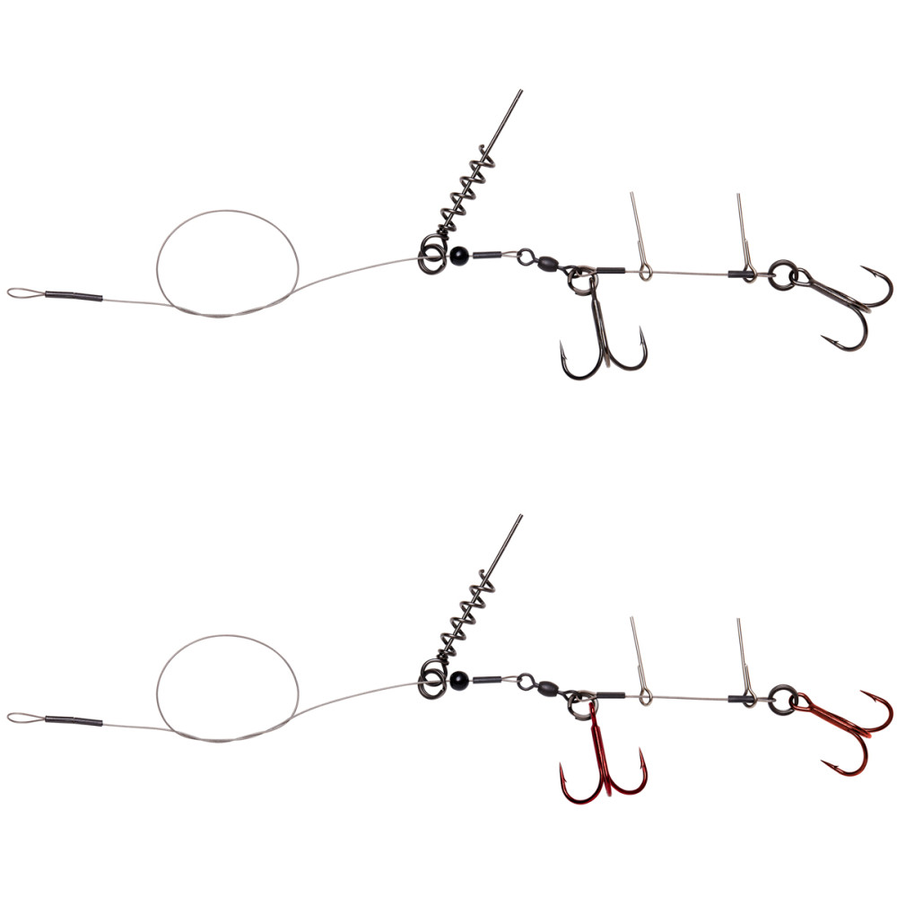 Оснастка Savage Gear Linethru Corkscrew Rig 2x#1/0 45cm 31kg (2 шт/уп.)