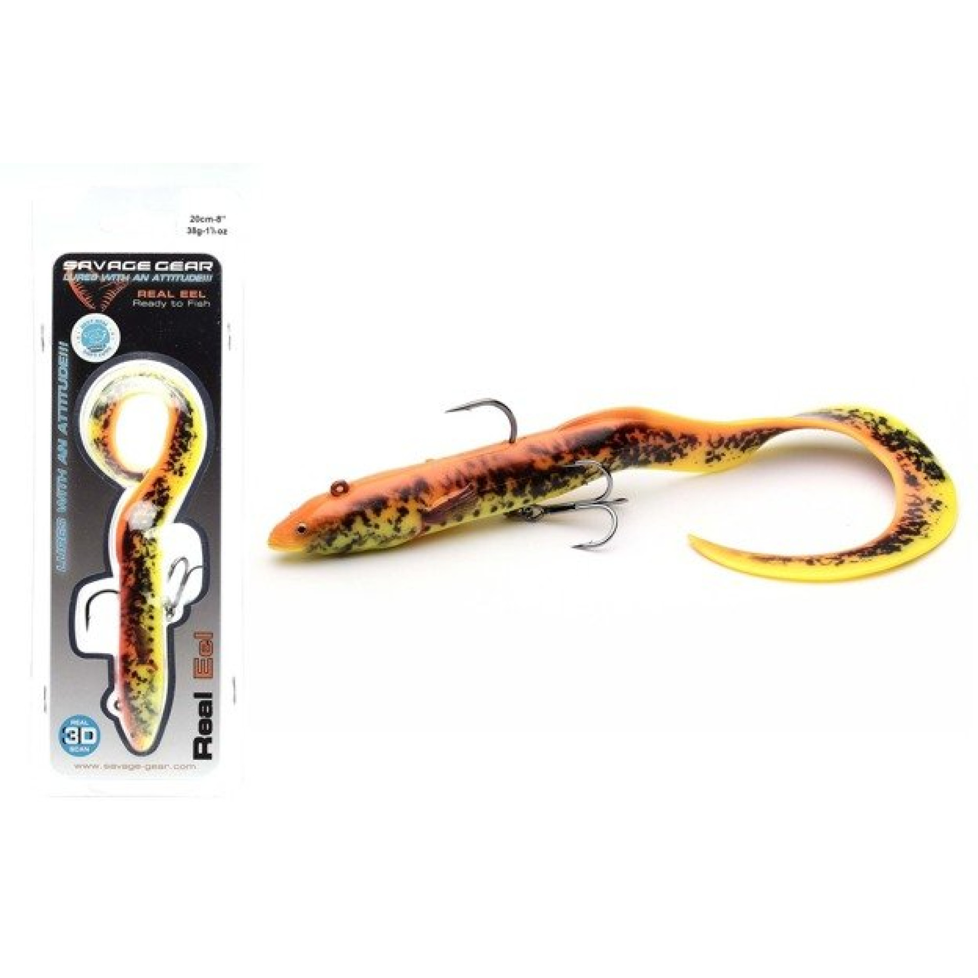 Силікон Savage Gear 4D Real Eel 200mm 38.0g Golden Ambulance PHP