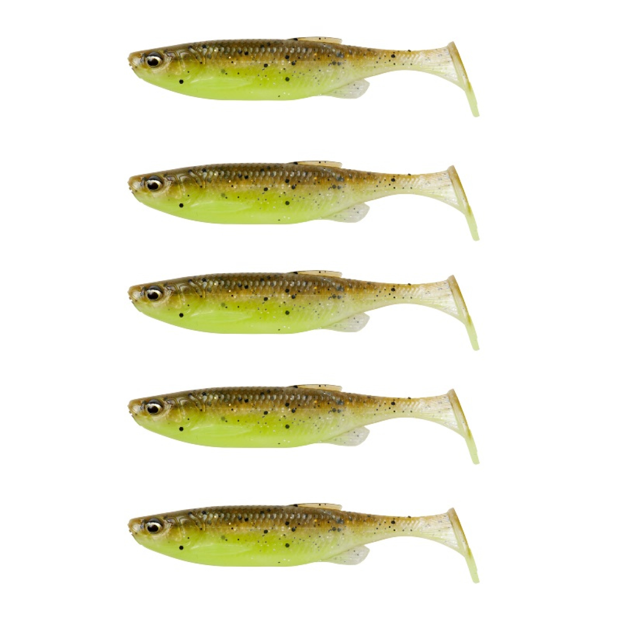 Силикон Savage Gear Fat Minnow T-Tail 90mm 7.0g Green Pearl Yellow (5 шт/уп)