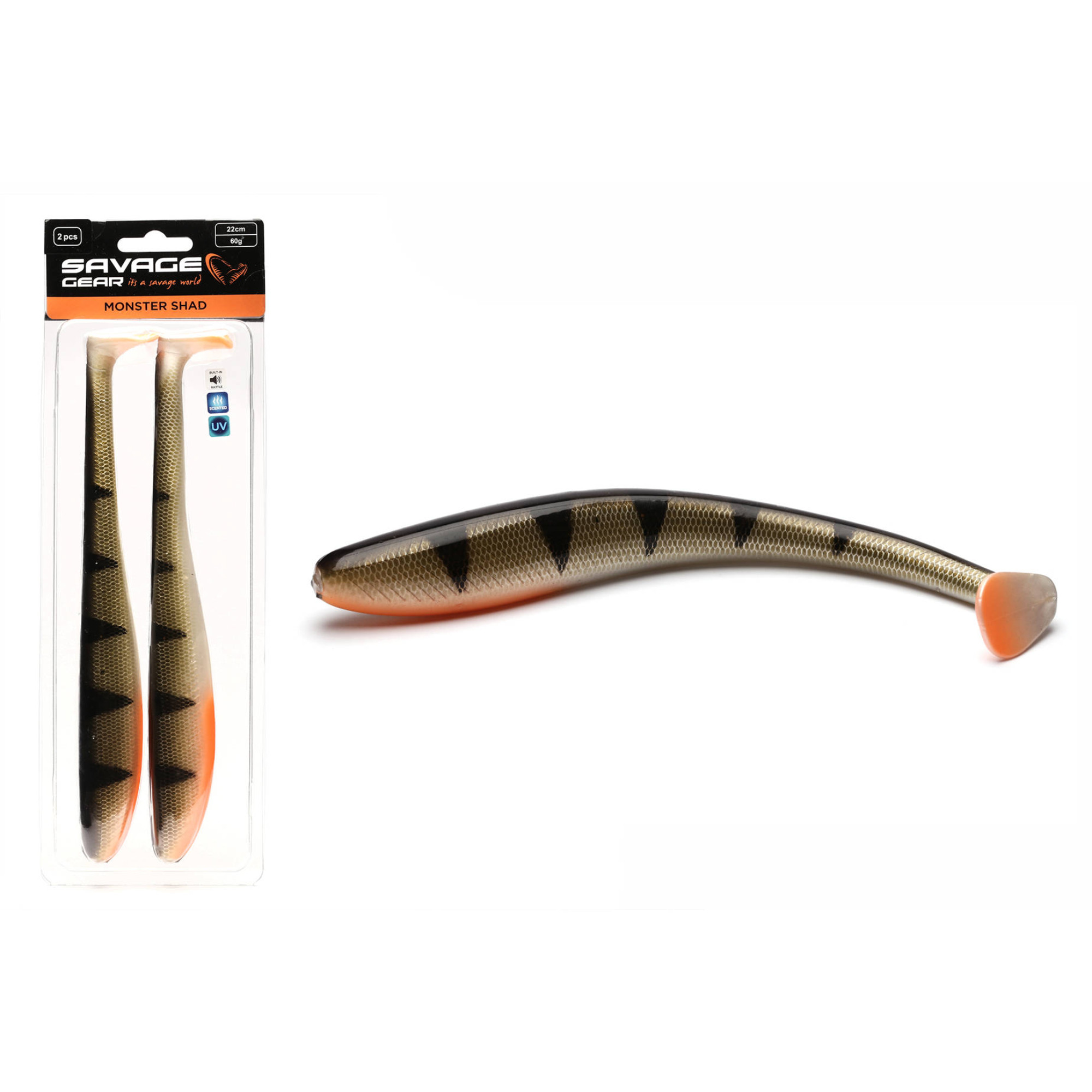 Силікон Savage Gear Monster Shad 180mm 33.0g Perch (2 шт/уп)