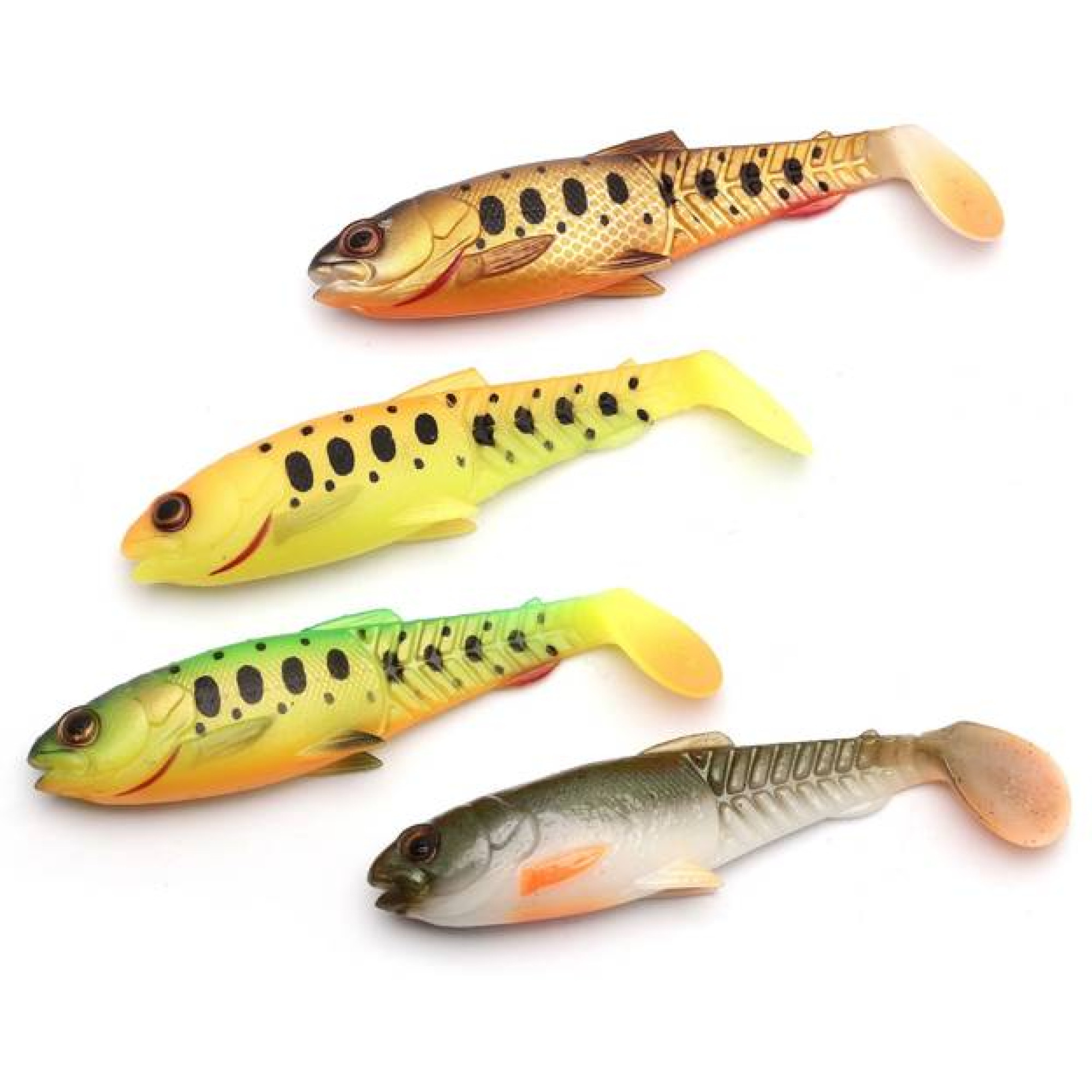 Силікон Savage Gear Craft Cannibal Paddletail Dark Water 105mm 12.0g Mix (4 шт/уп)