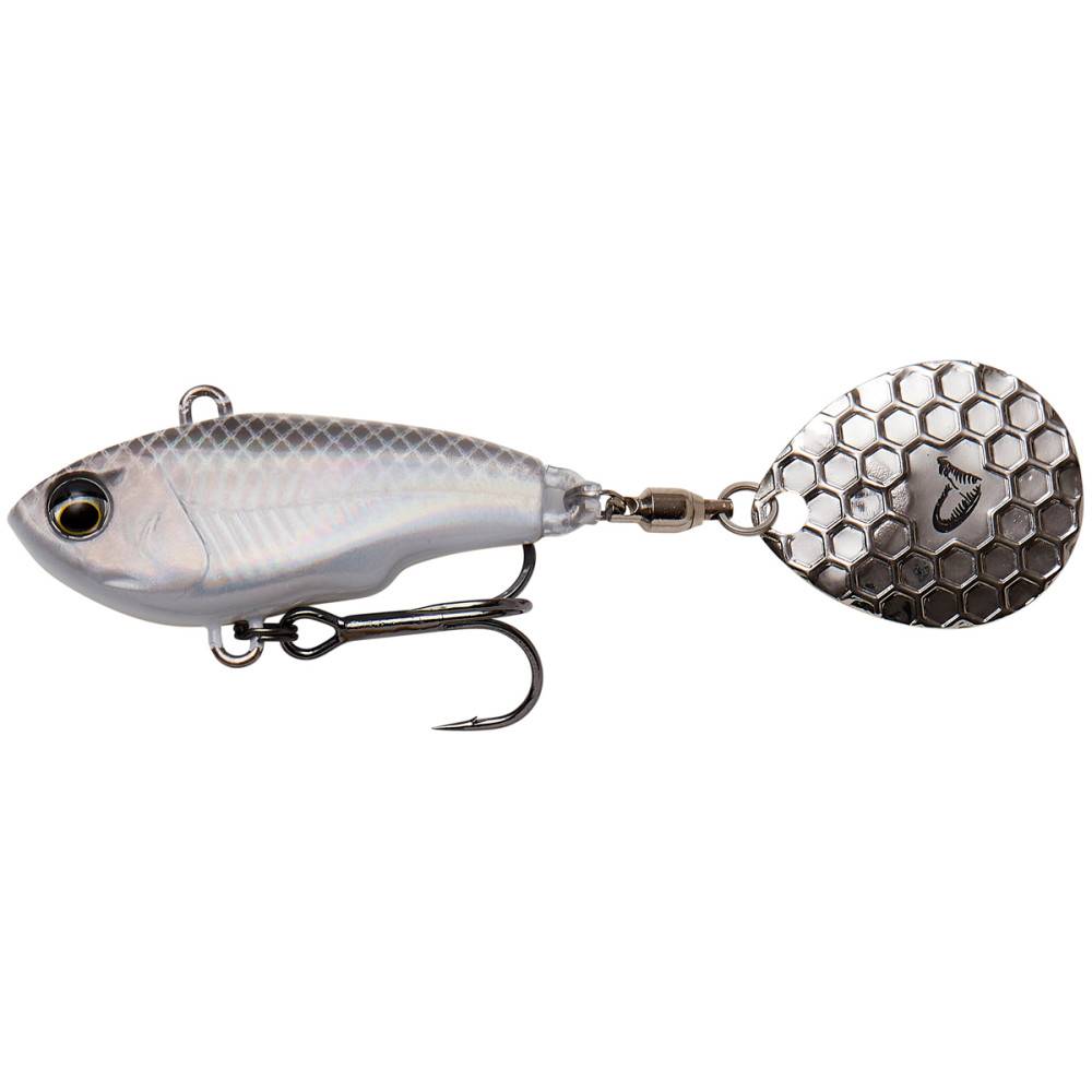 Тейл-спиннер Savage Gear Fat Tail Spin 55mm 9.0g White Silver