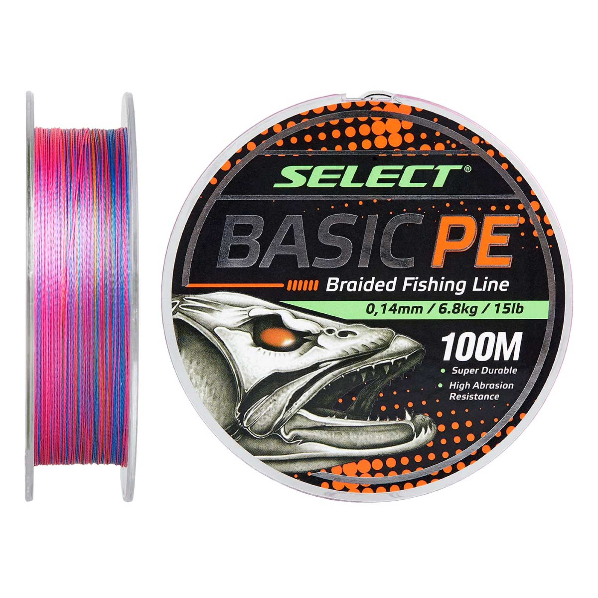 Шнур Select Basic PE 100m (разноцв.) 0.20 mm 28lb/12.7 kg