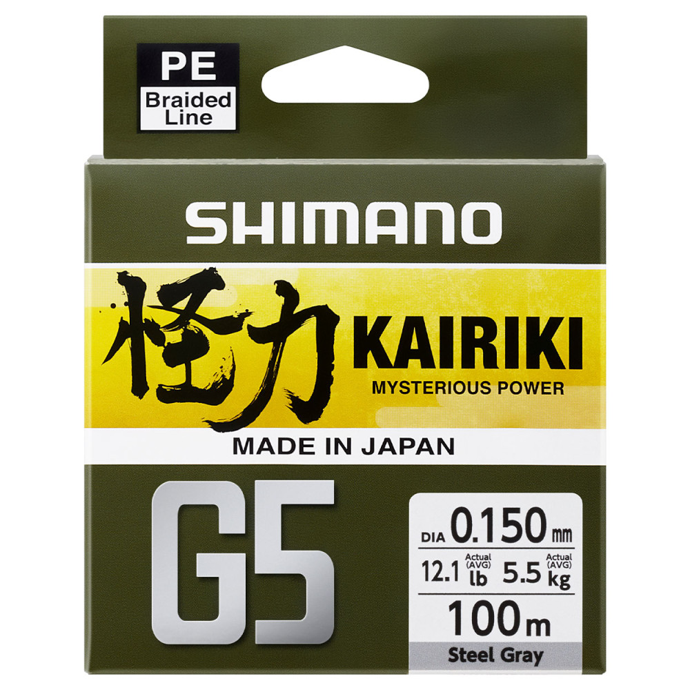 Шнур Shimano Kairiki G5 (Steel Gray) 100m 0.18mm 9.2kg
