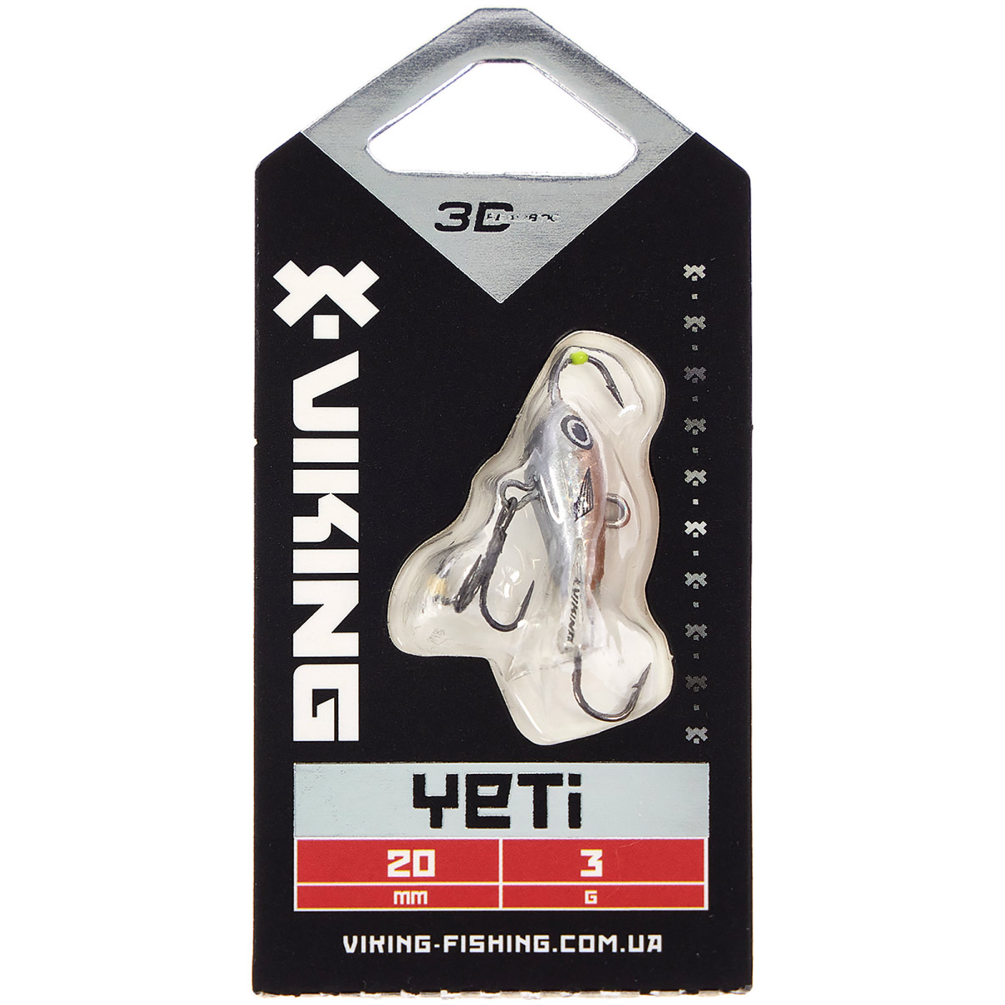 Балансир Viking Fishing Yeti Ice Jig 20mm 3.0g #12 Smoke Anchovy