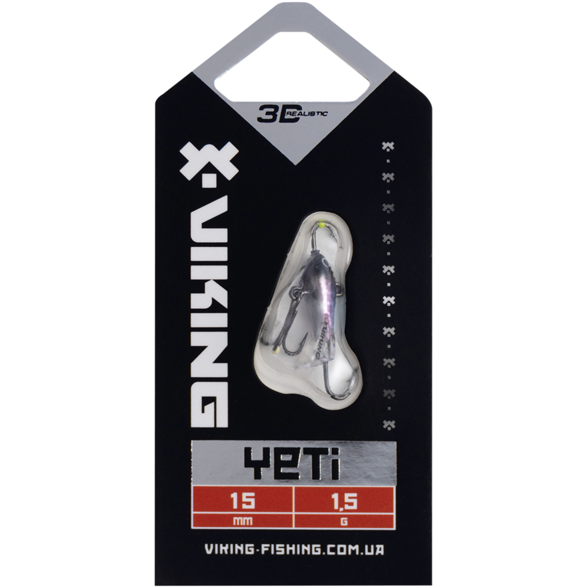 Балансир Viking Fishing Yeti Ice Jig 15mm 1.5g #01 Blue Glam