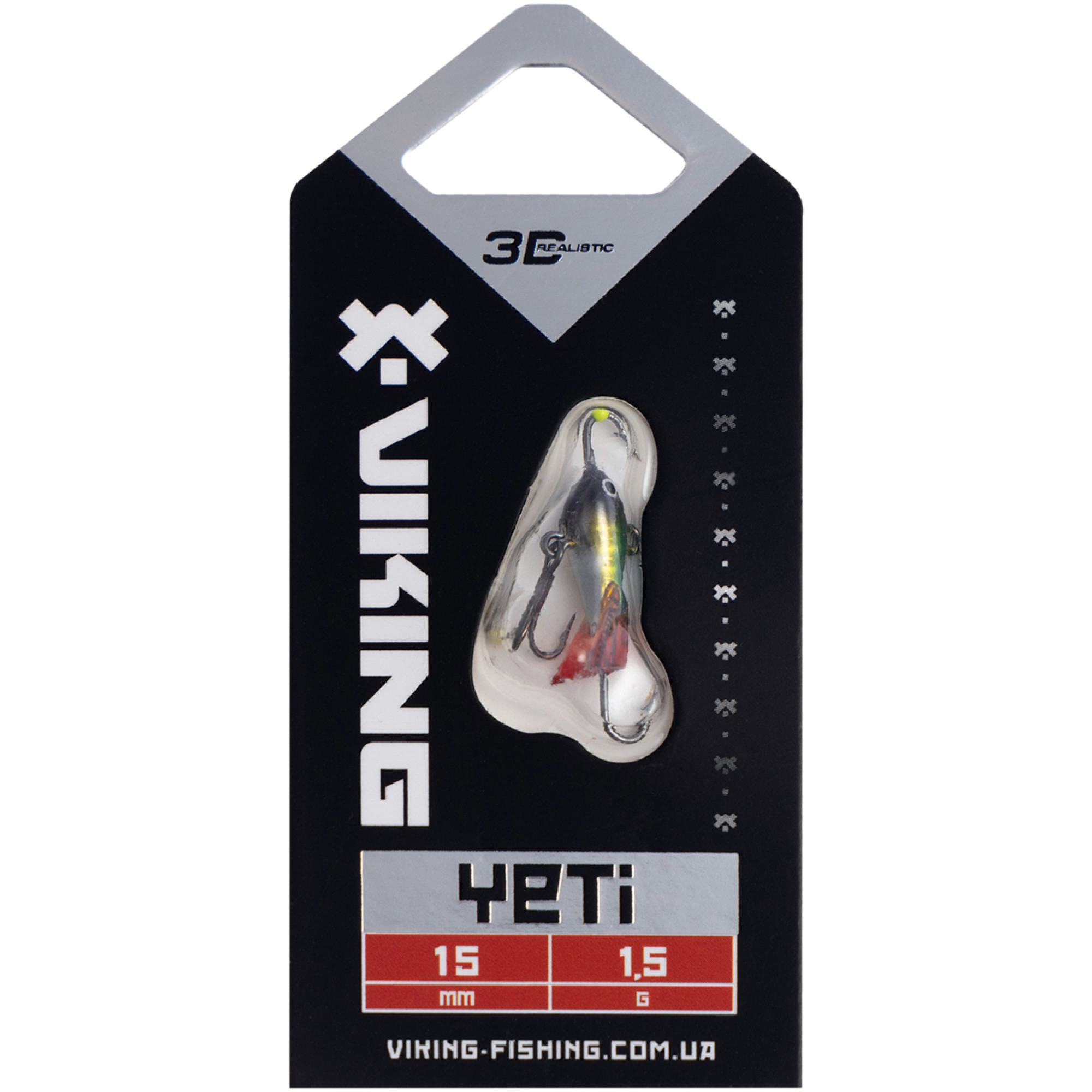 Балансир Viking Fishing Yeti Ice Jig 15mm 1.5g #02 Green Glam