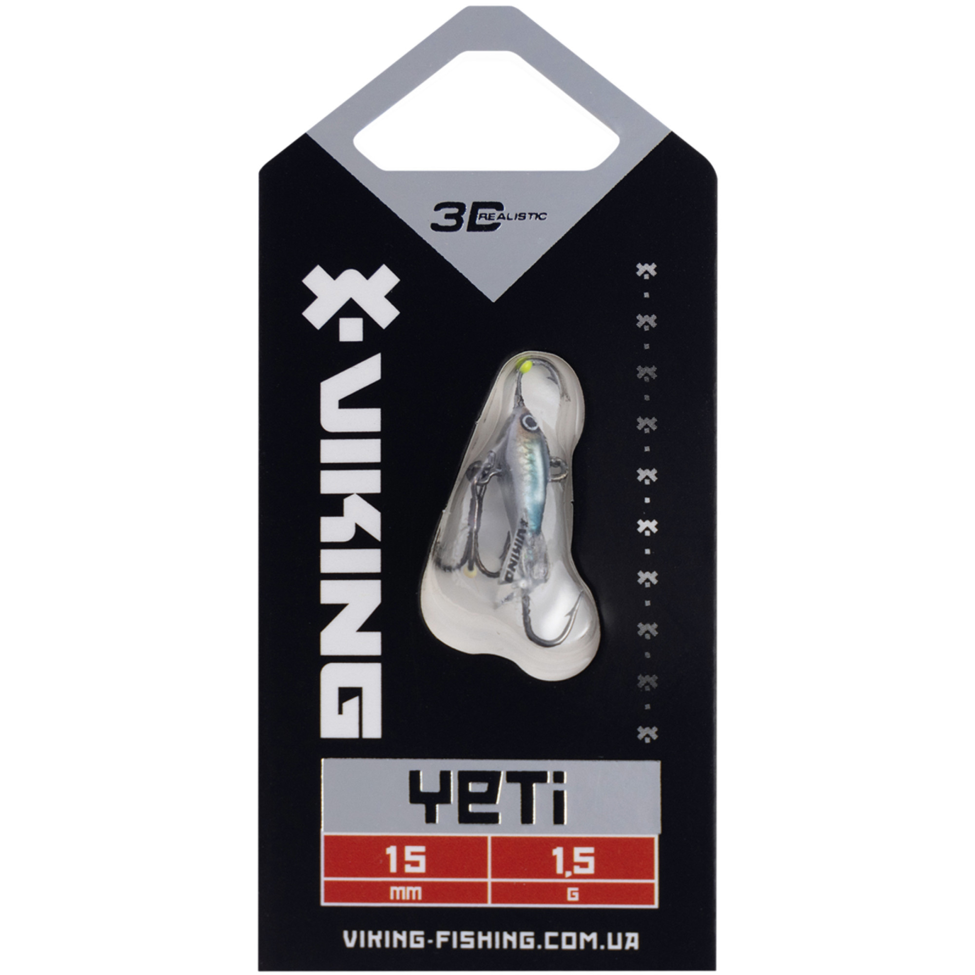 Балансир Viking Fishing Yeti Ice Jig 15mm 1.5g #11 Anchovy