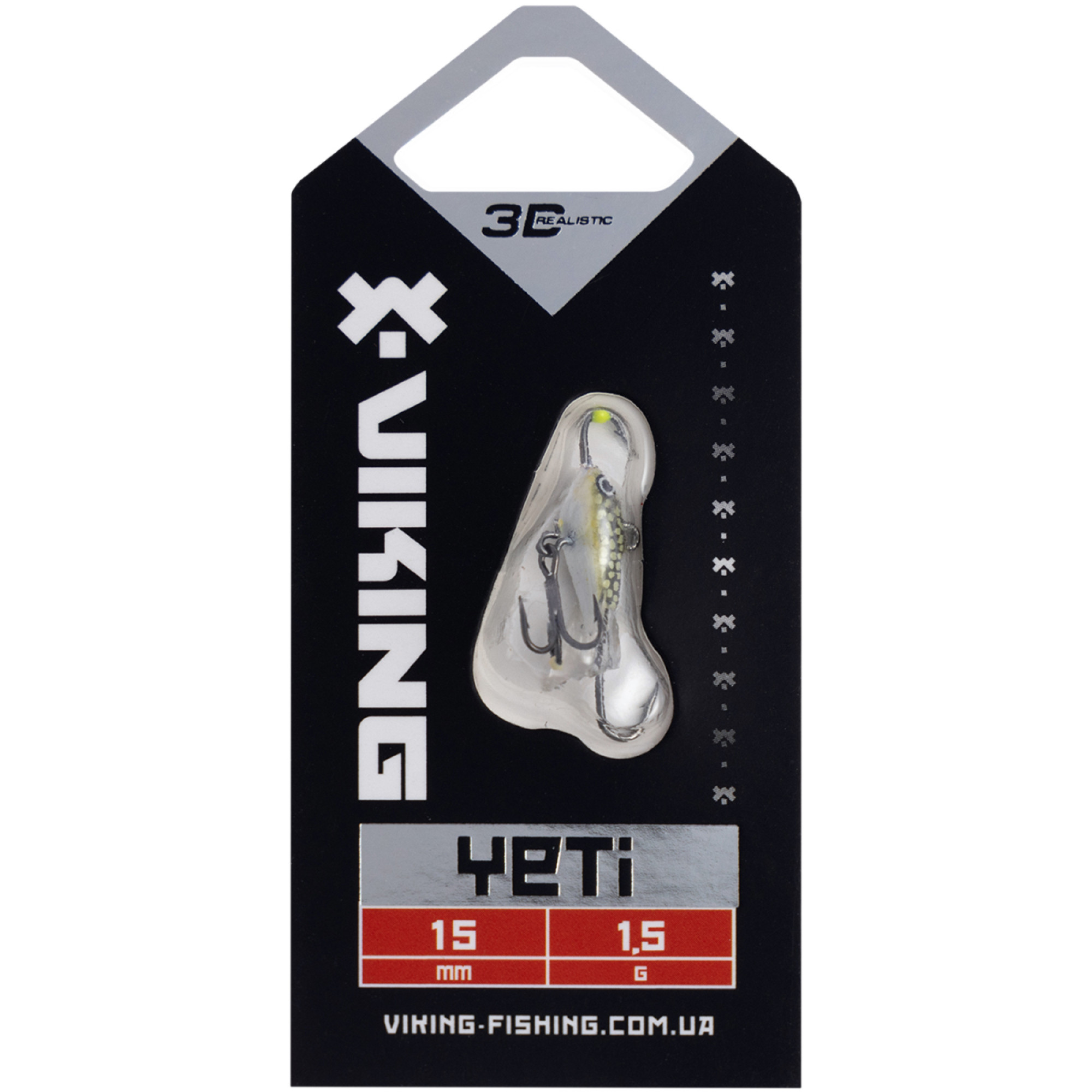 Балансир Viking Fishing Yeti Ice Jig 15mm 1.5g #13 Just Pike