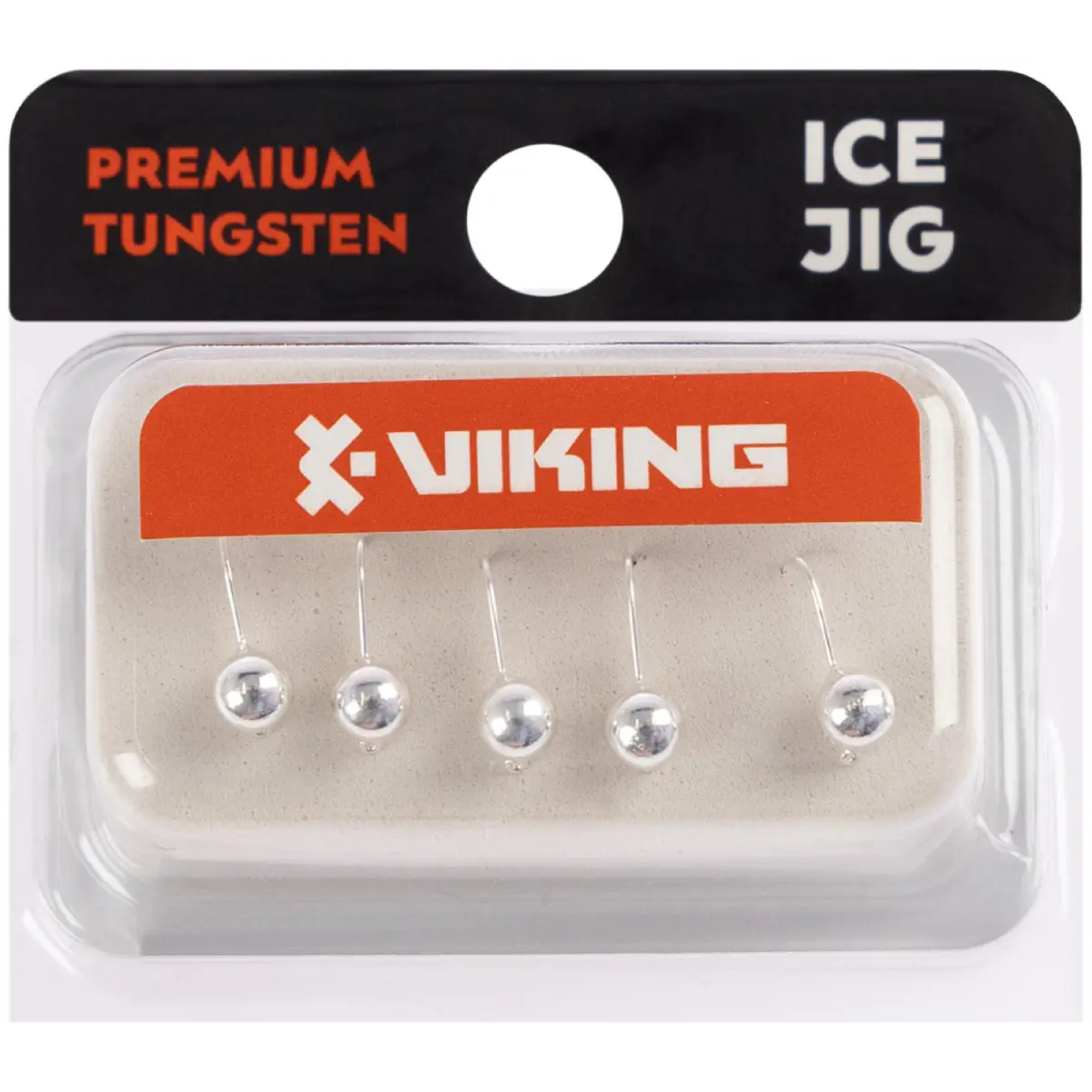 Мормишка вольфрамова Viking Fishing Round 0.64g 4mm Silver (5шт)
