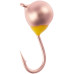 Мормишка вольфрамова Viking Fishing Round+drop 0.65g 4mm Cu (5шт)