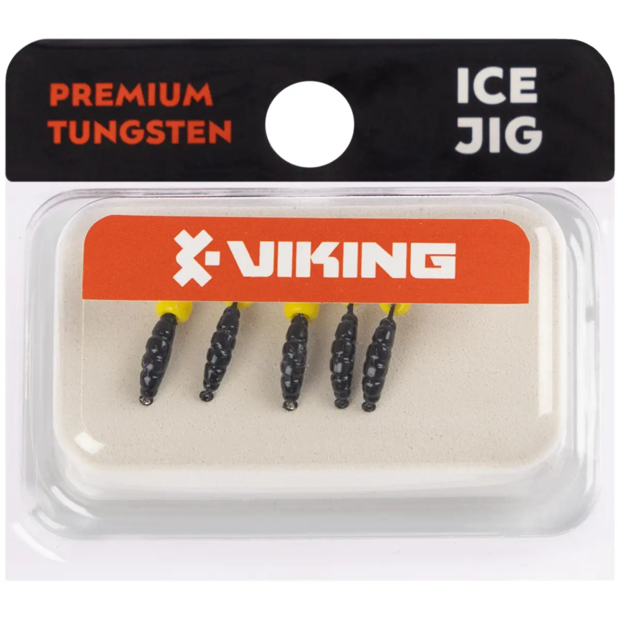 Мормишка вольфрамова Viking Fishing Shrimp+bead 0.37g 7mm Black+Y (5шт)