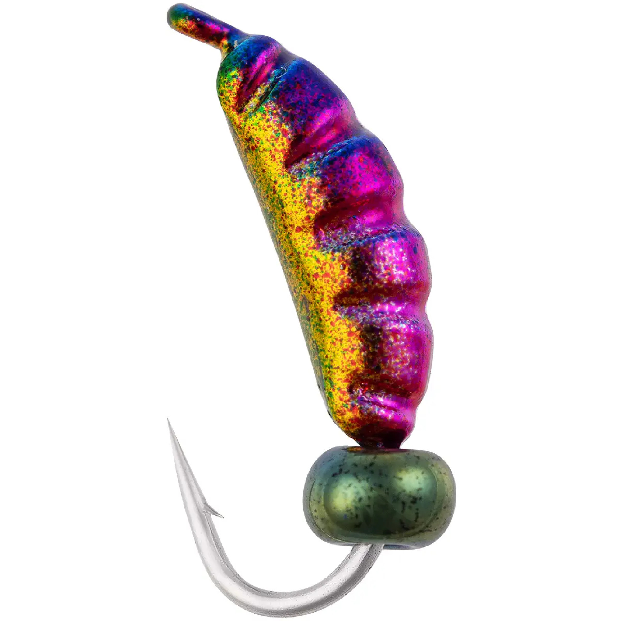 Мормишка вольфрамова Viking Fishing Shrimp+bead 0.37g 7mm Rainbow (5шт)