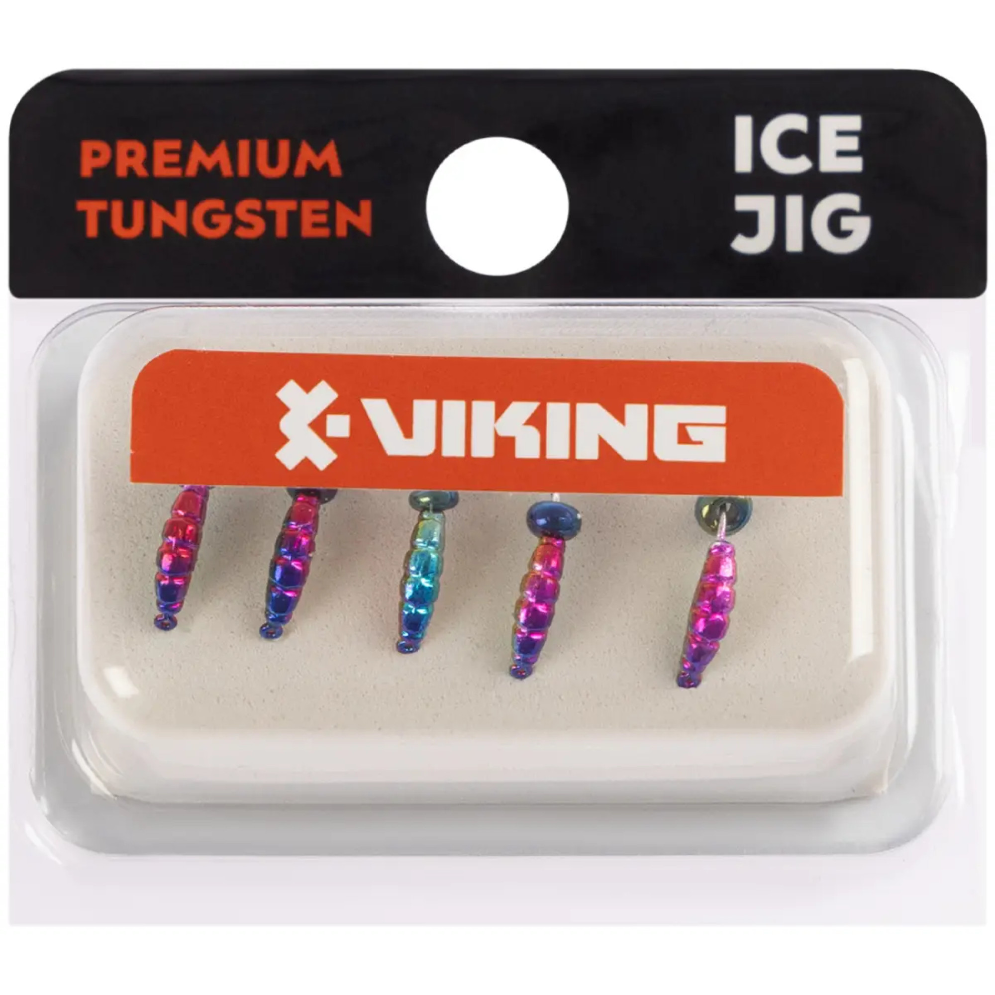 Мормишка вольфрамова Viking Fishing Shrimp+bead 0.37g 7mm Rainbow (5шт)