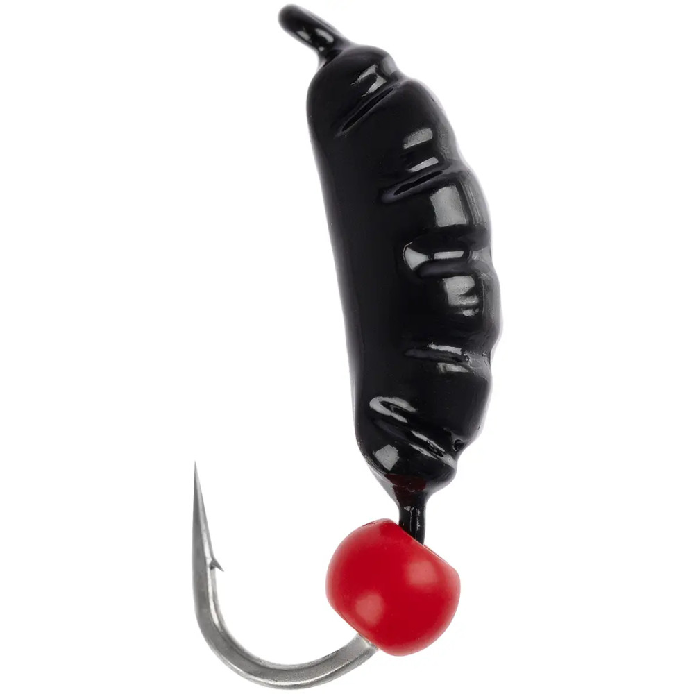 Мормишка вольфрамова Viking Fishing Shrimp+bead 0.64g 8mm Black+R (5шт)