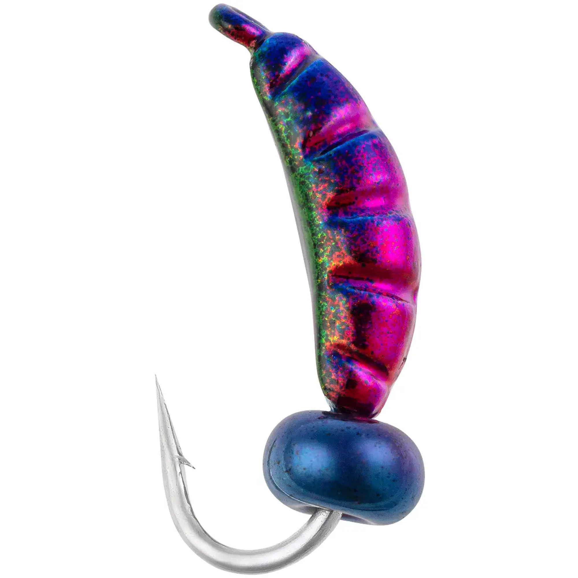 Мормишка вольфрамова Viking Fishing Shrimp+bead 0.64g 8mm Rainbow (5шт)