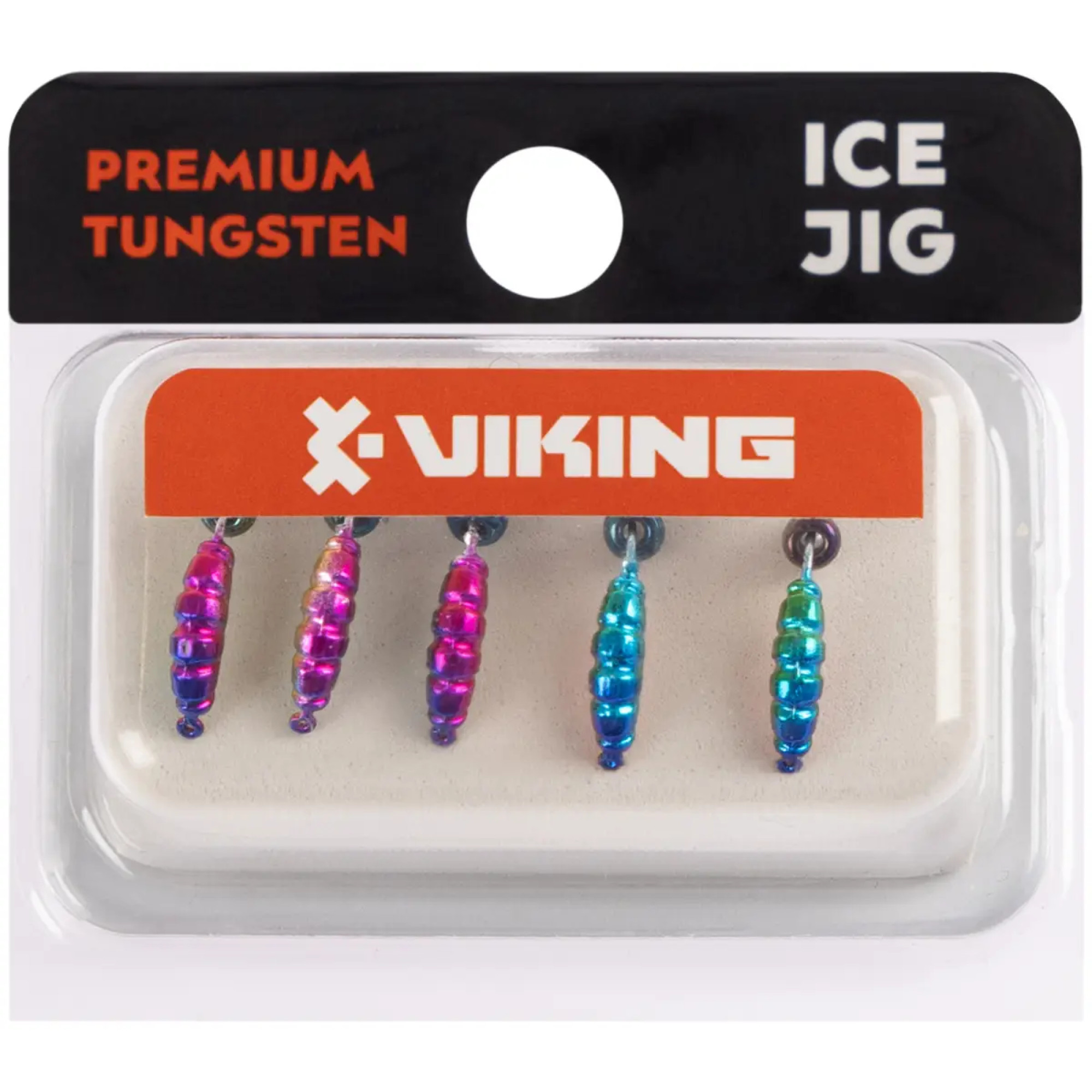 Мормишка вольфрамова Viking Fishing Shrimp+bead 0.64g 8mm Rainbow (5шт)