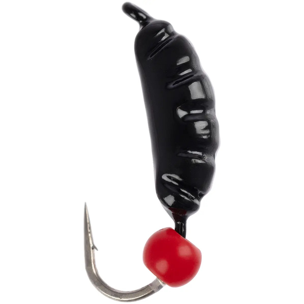 Мормышка вольфрамовая Viking Fishing Shrimp+bead 0.95g 9mm Black+R (5шт)
