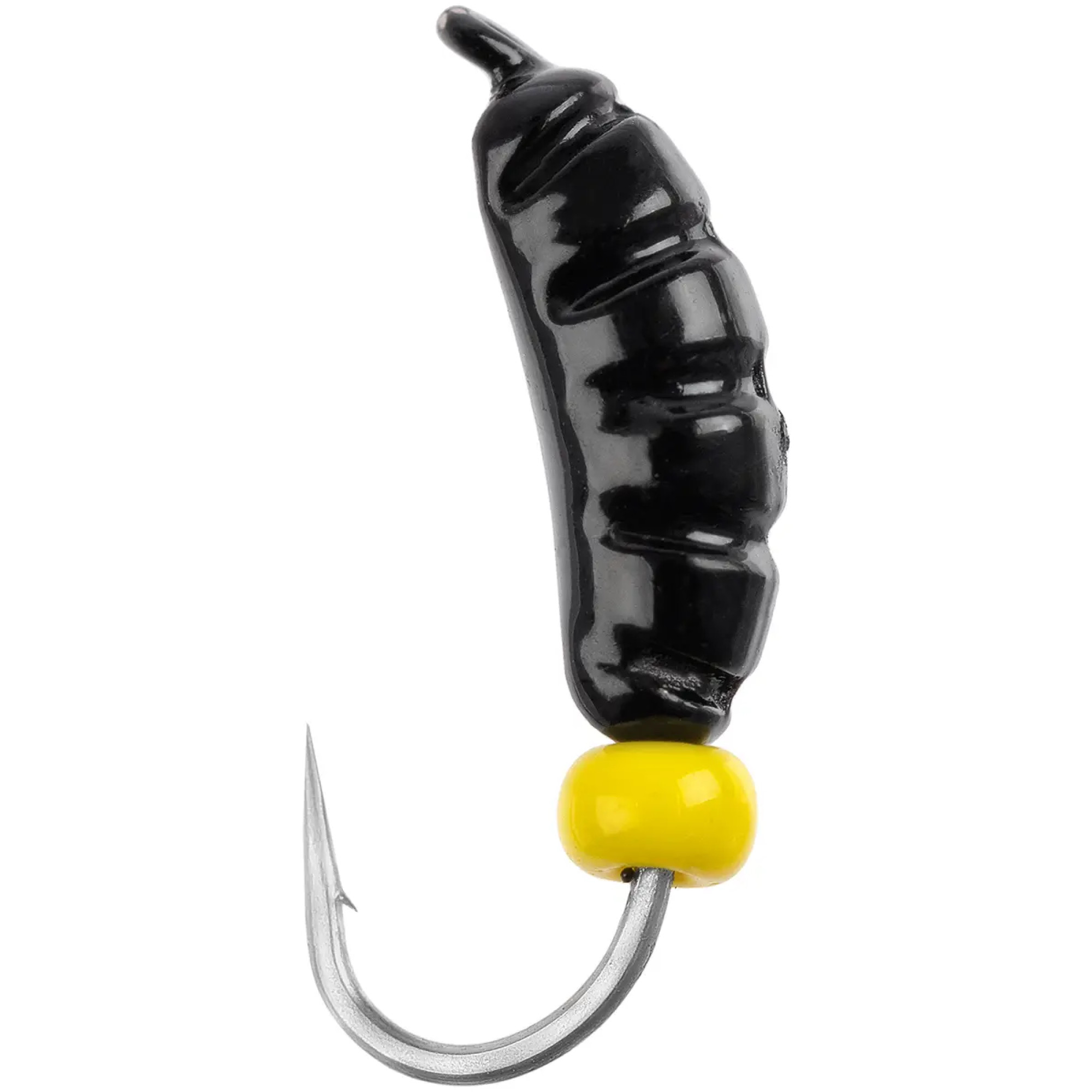 Мормишка вольфрамова Viking Fishing Shrimp+bead 0.95g 9mm Black+Y (5шт)