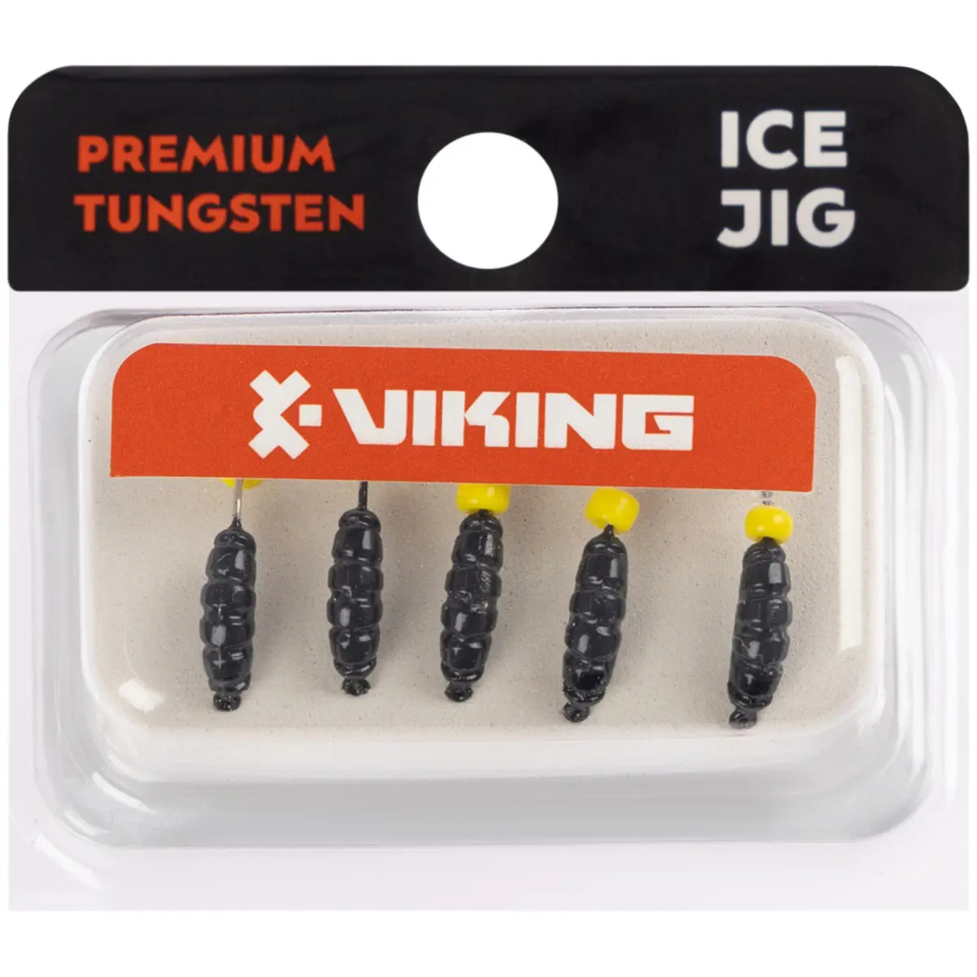 Мормишка вольфрамова Viking Fishing Shrimp+bead 0.95g 9mm Black+Y (5шт)