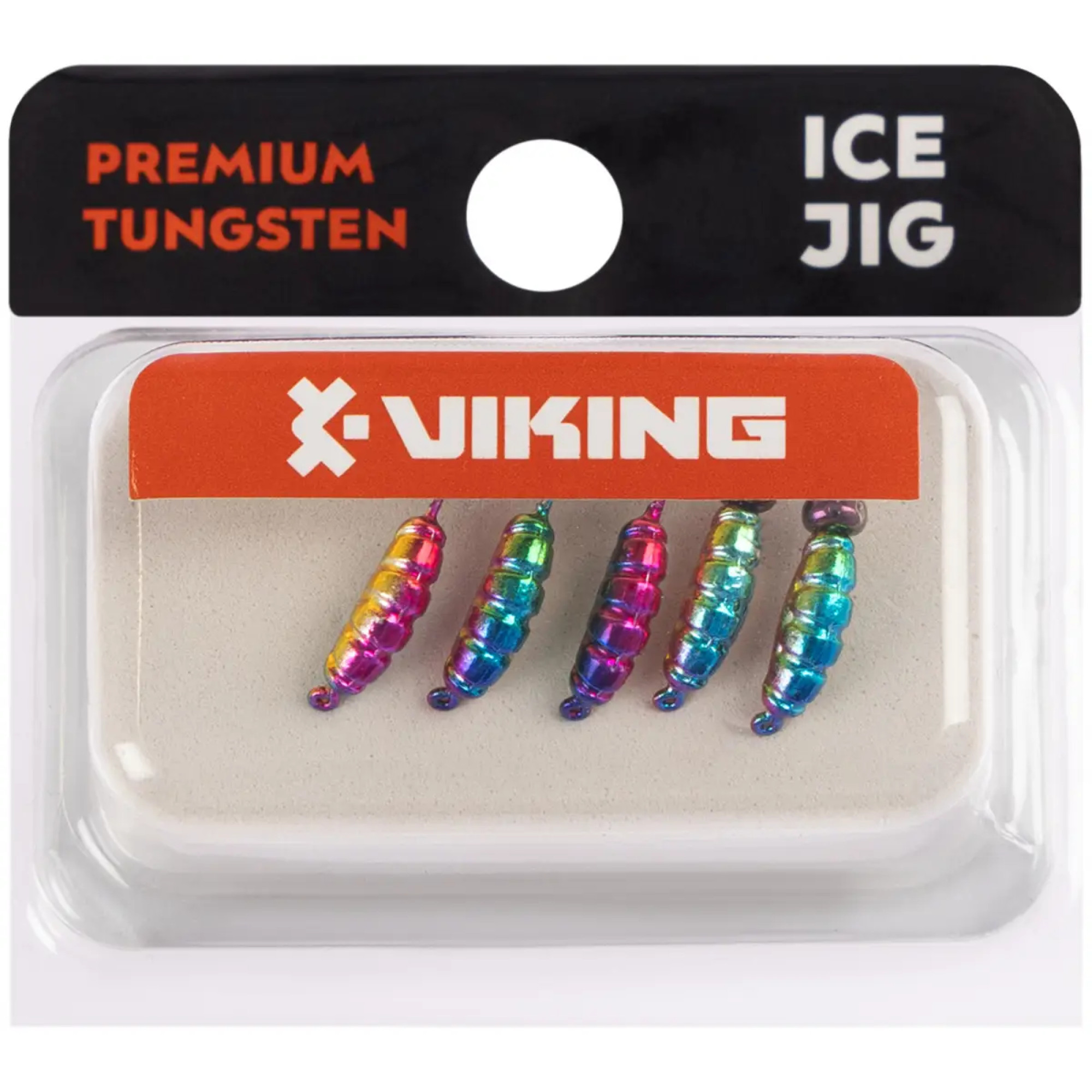 Мормишка вольфрамова Viking Fishing Shrimp+bead 0.95g 9mm Rainbow (5шт)